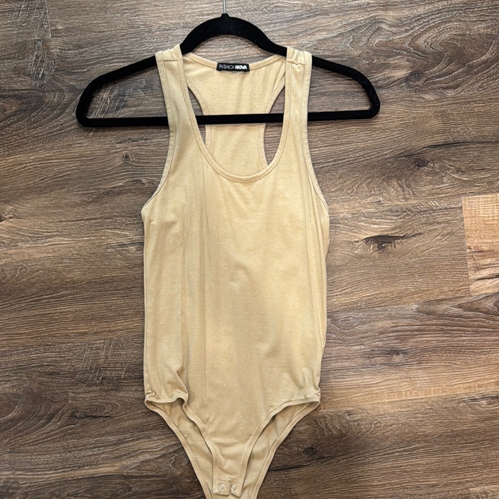 Fashion Nova Beige Bodysuit